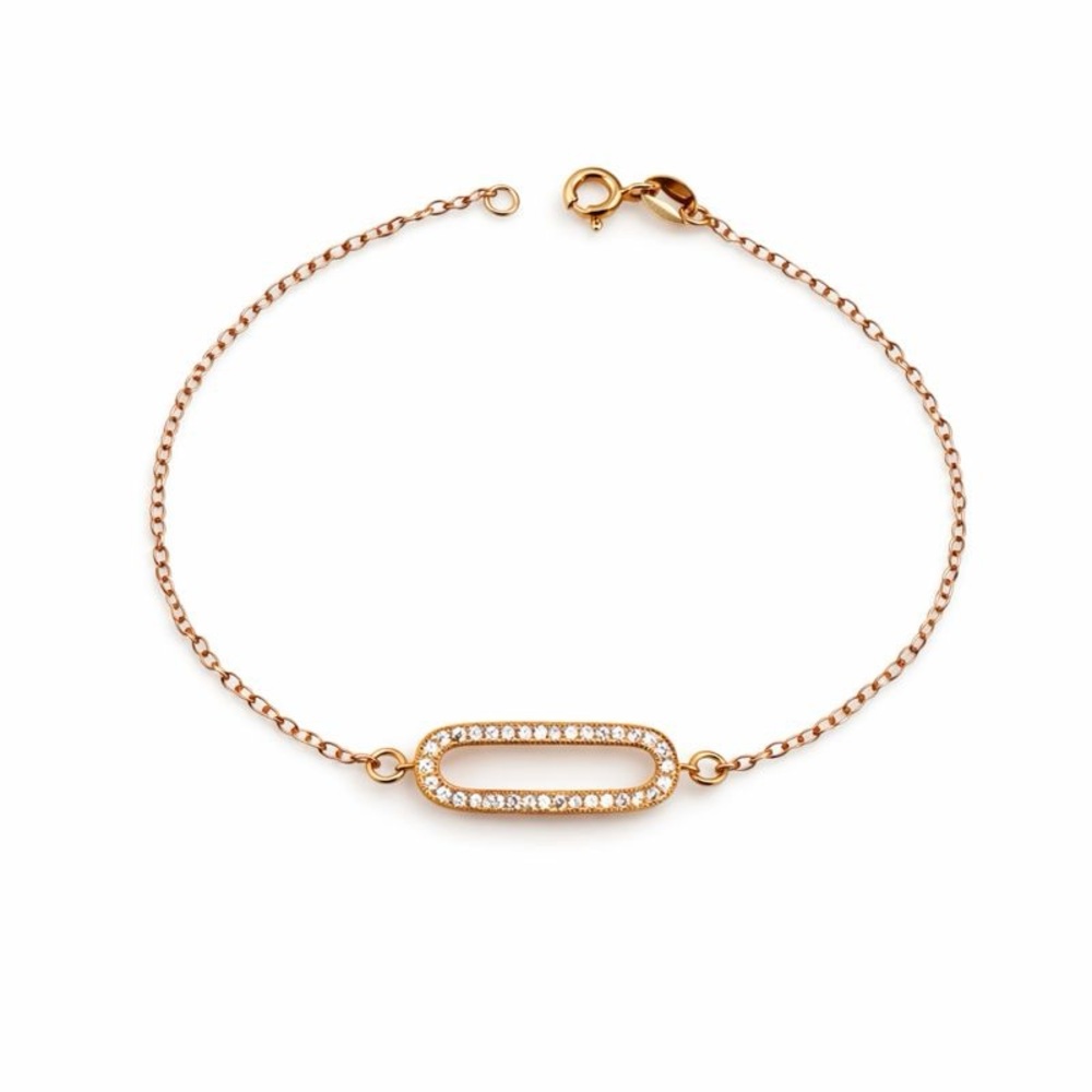 S925 Rose Gold Oval Link Bracelet 7.5” NEW!✨